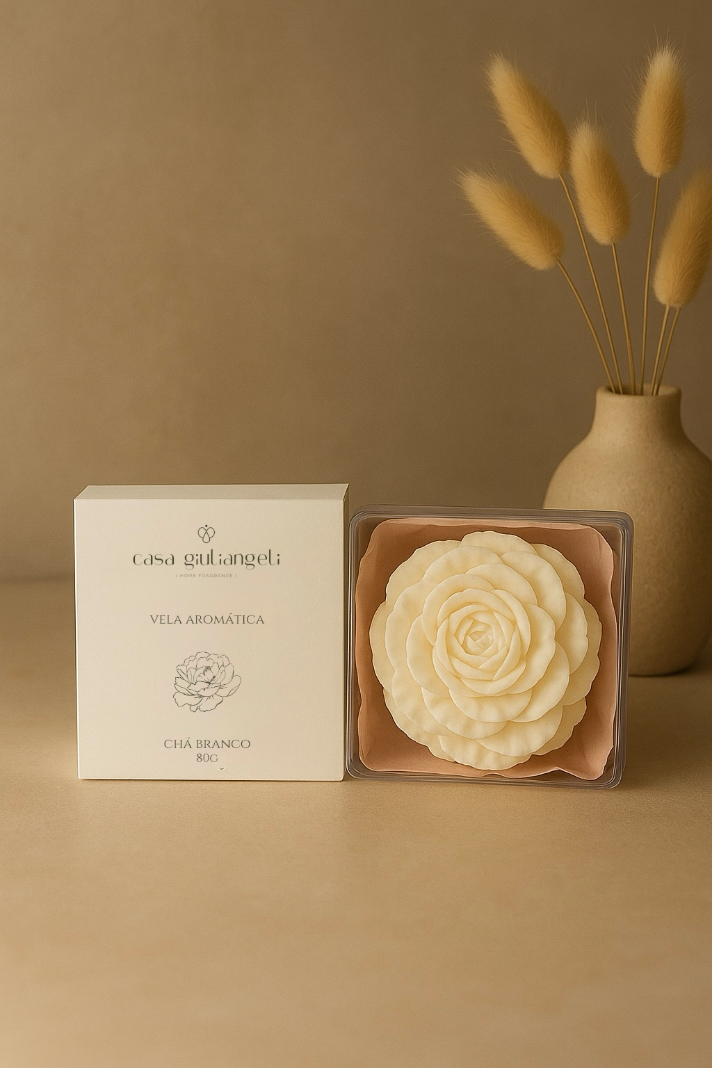 Vela Aromática - peônia 