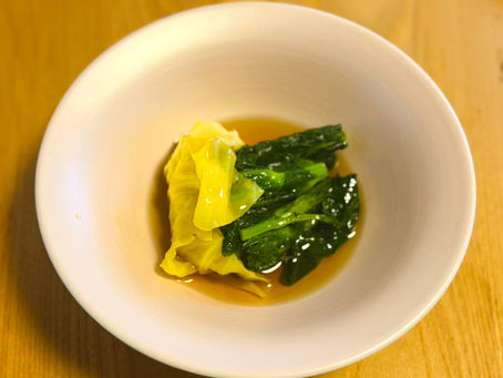 キャベツとのらぼう菜のお出汁漬け