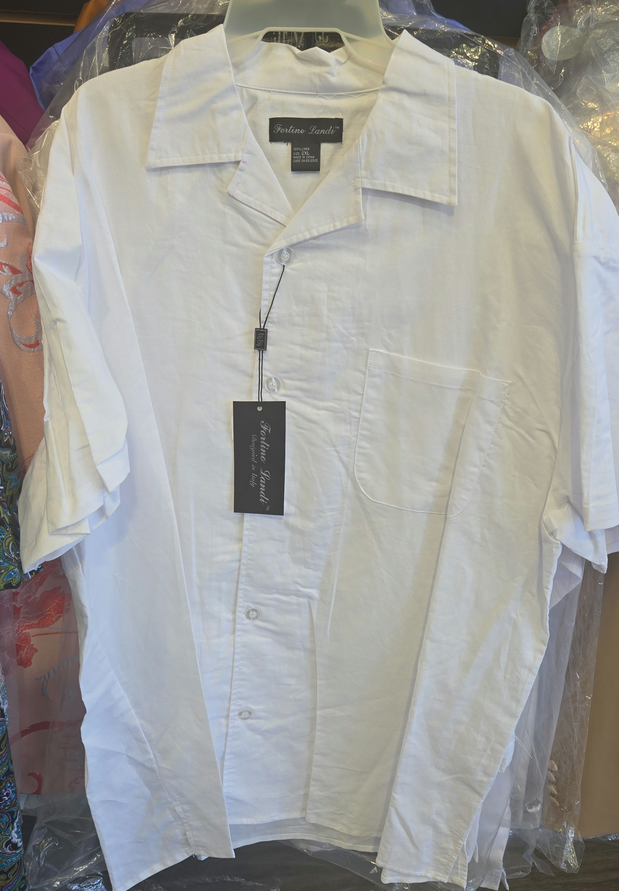 Fortino Landi White Linen Suit size 2xl 44r 
