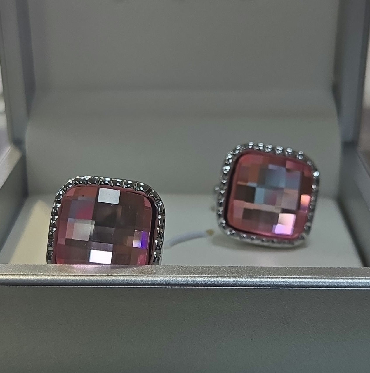 SilverPink Cufflinks
