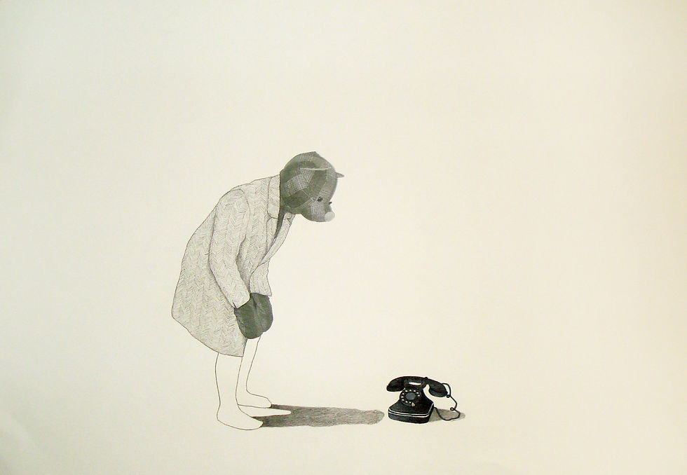 Oso de Peluche espera la llamada II