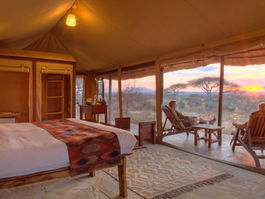 Oliver's Camp Sundowner on the Room Veranda