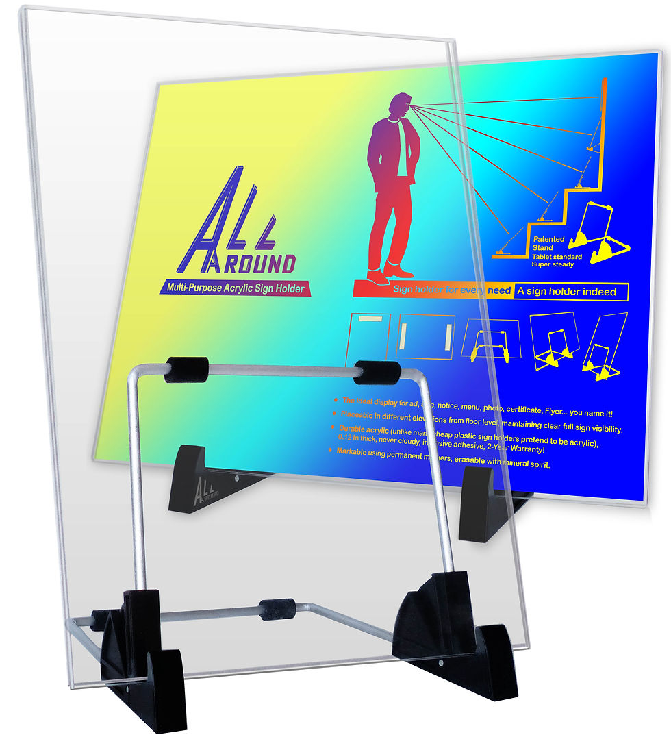 All-Around acrylic sign holder