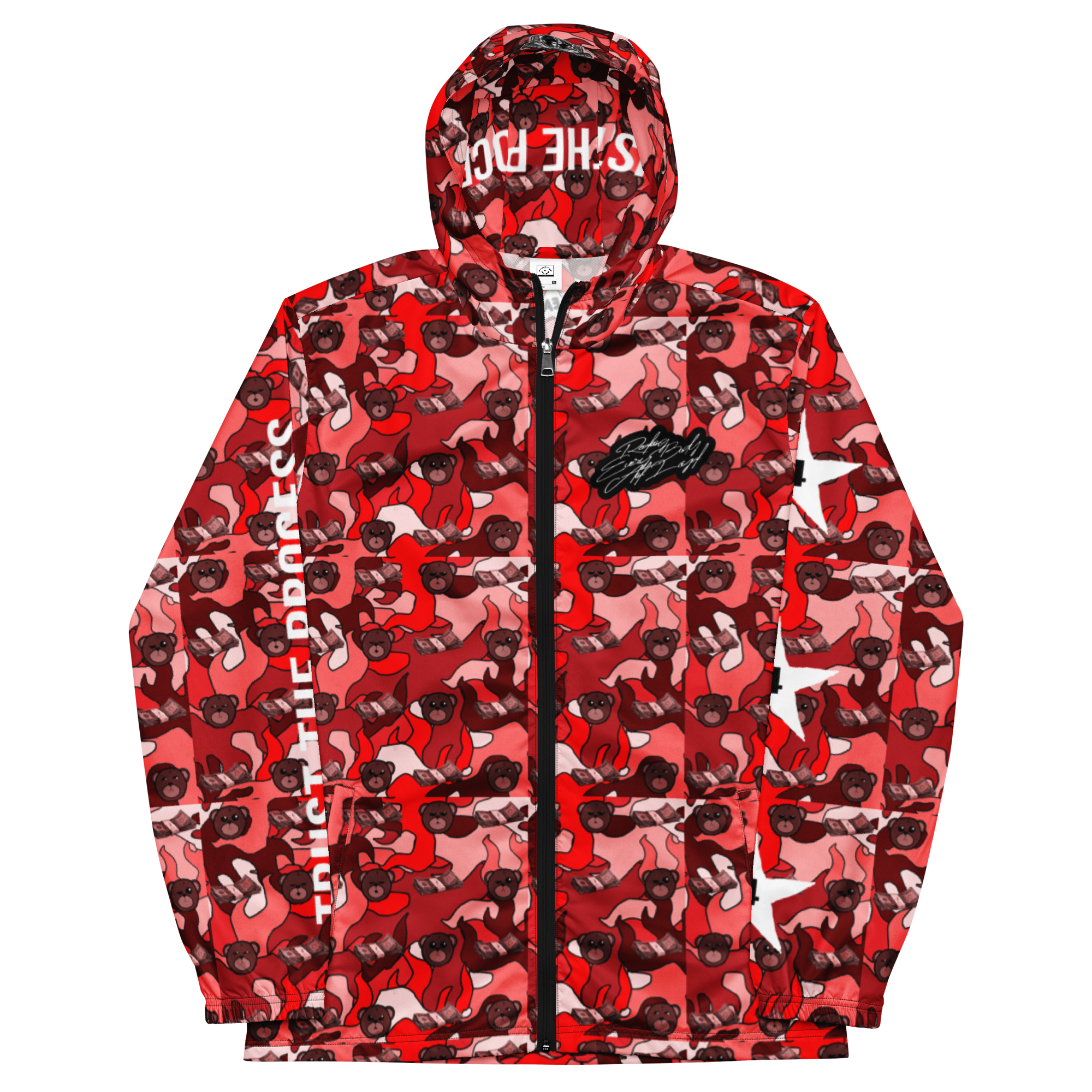 REAL " CAMO RED " Men’s tracksuit jacket