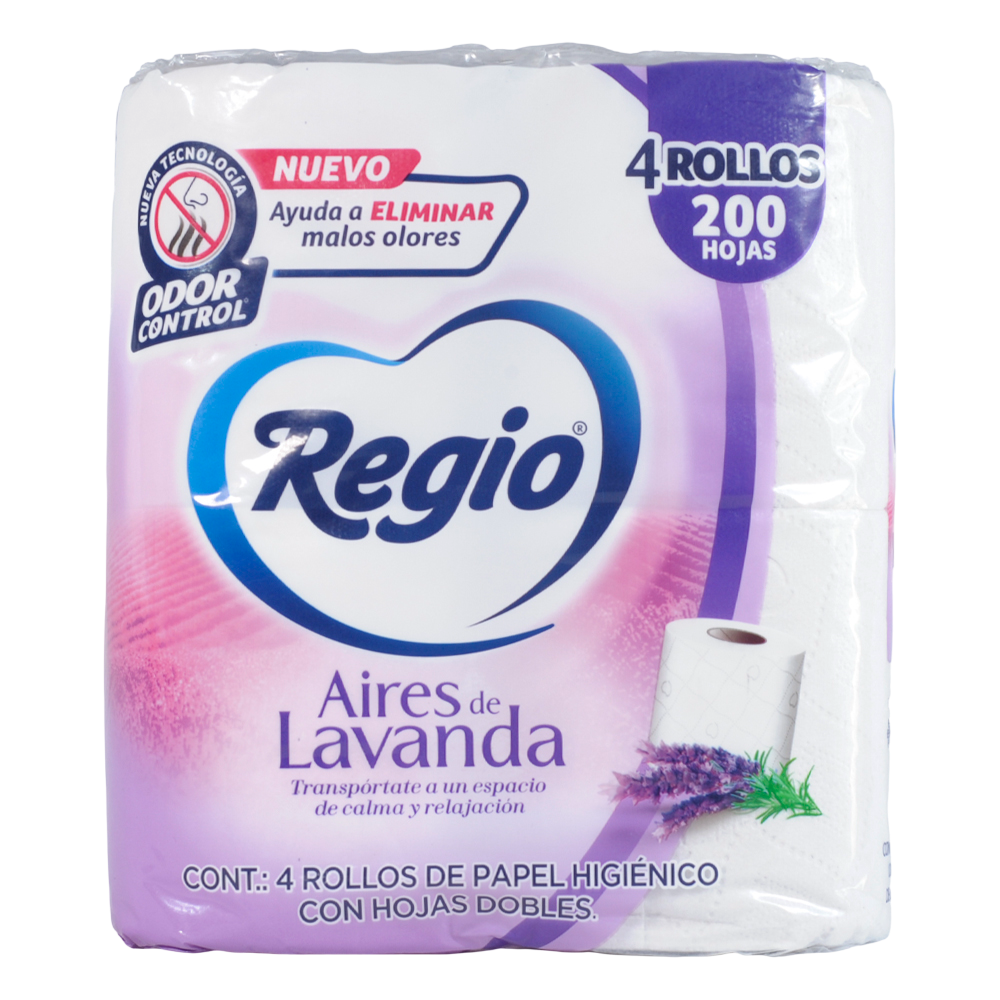 Papel Higienico Aires de Lavanda Regio 4 Rollos