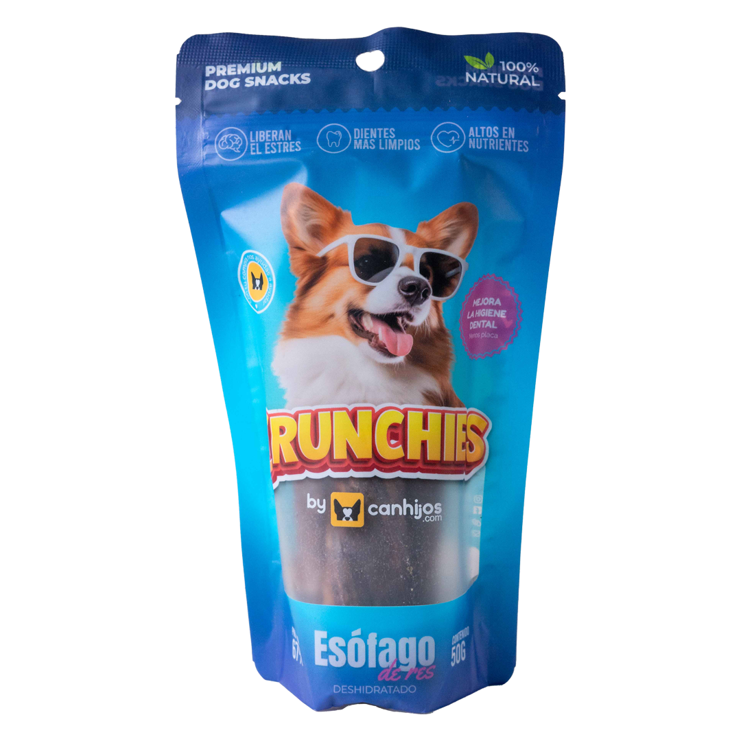 Crunchies Snacks para perro Esófago de Res By Canhijos 50gr