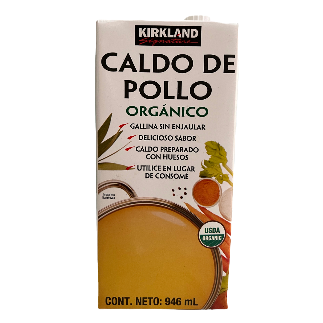 Caldo de pollo orgánico Kirkland 946ml