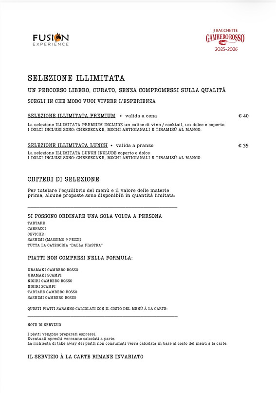selezione illimitata