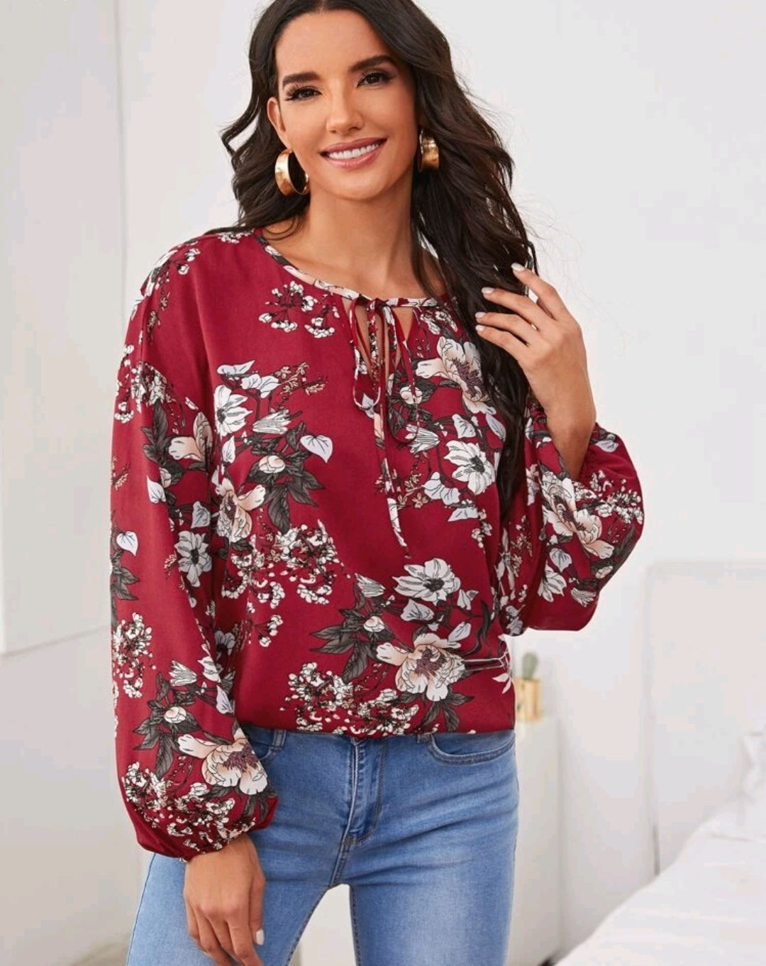 Lantern sleeve blouse 