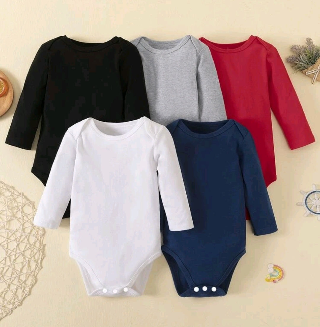 5pcs long sleeved bodysuits