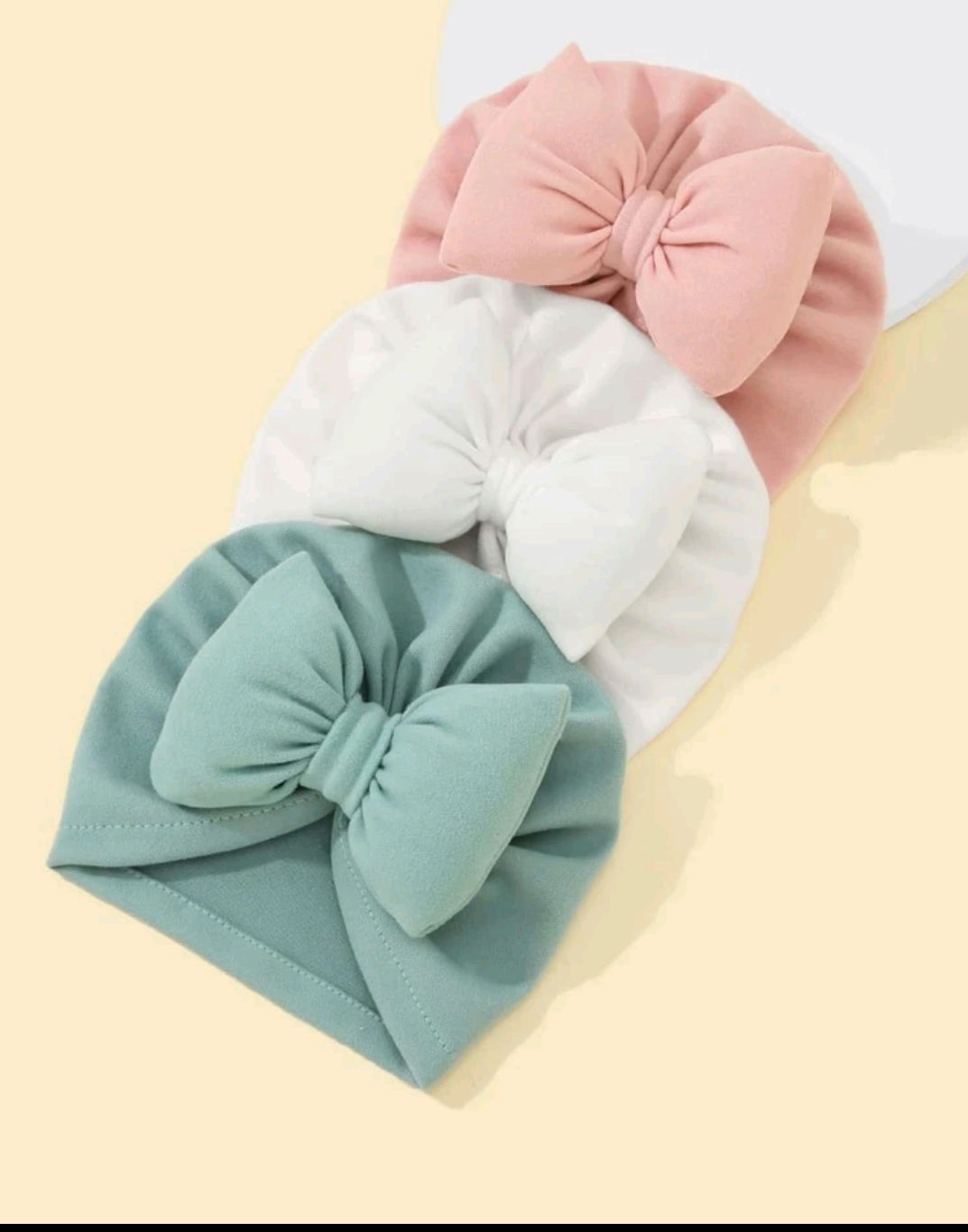 3pcs bow decor hat