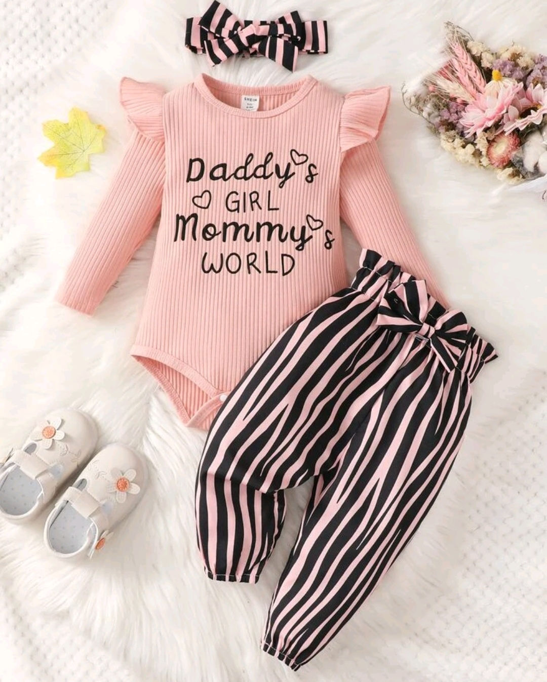 Pants, bodysuit and headband 