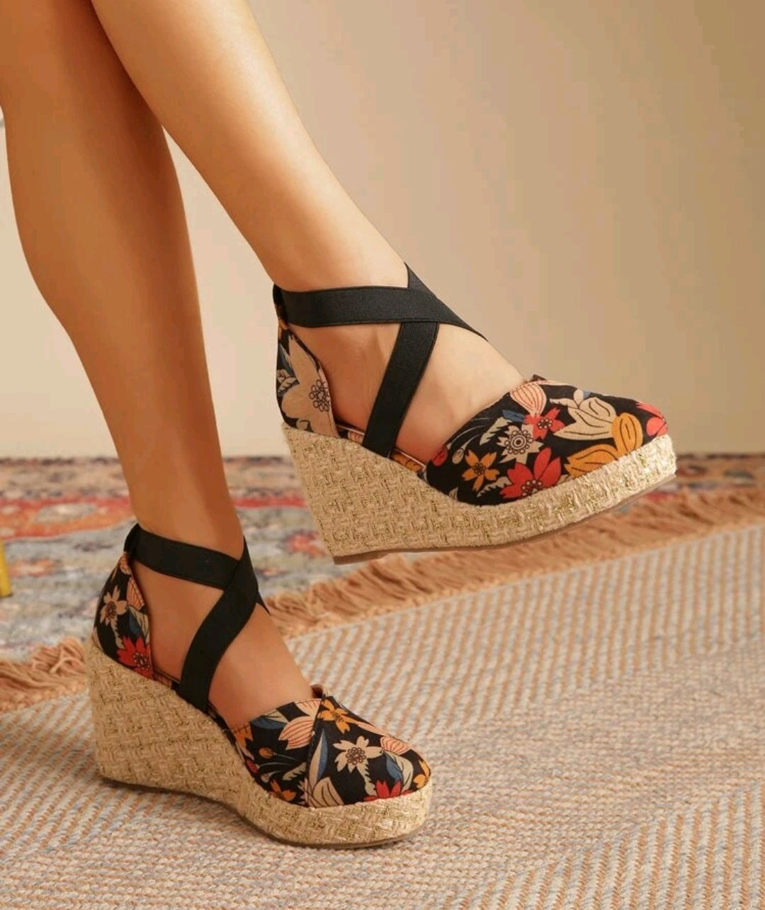 Strap wedge heels 
