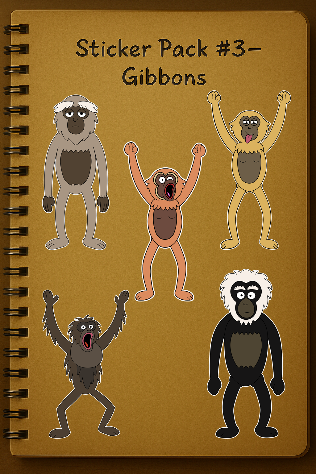 Sticker Pack #3 – Gibbons