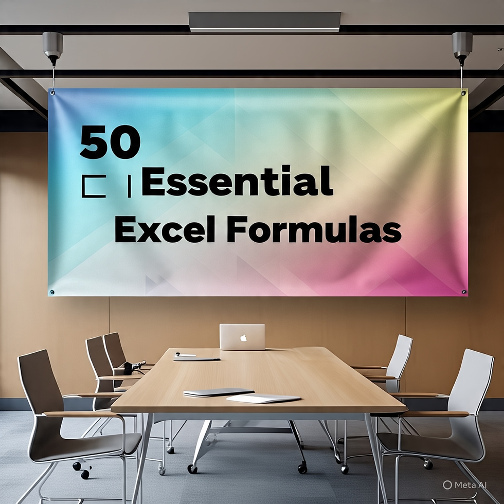 📊 50 Essential Excel Formulas Every Professional Should Know