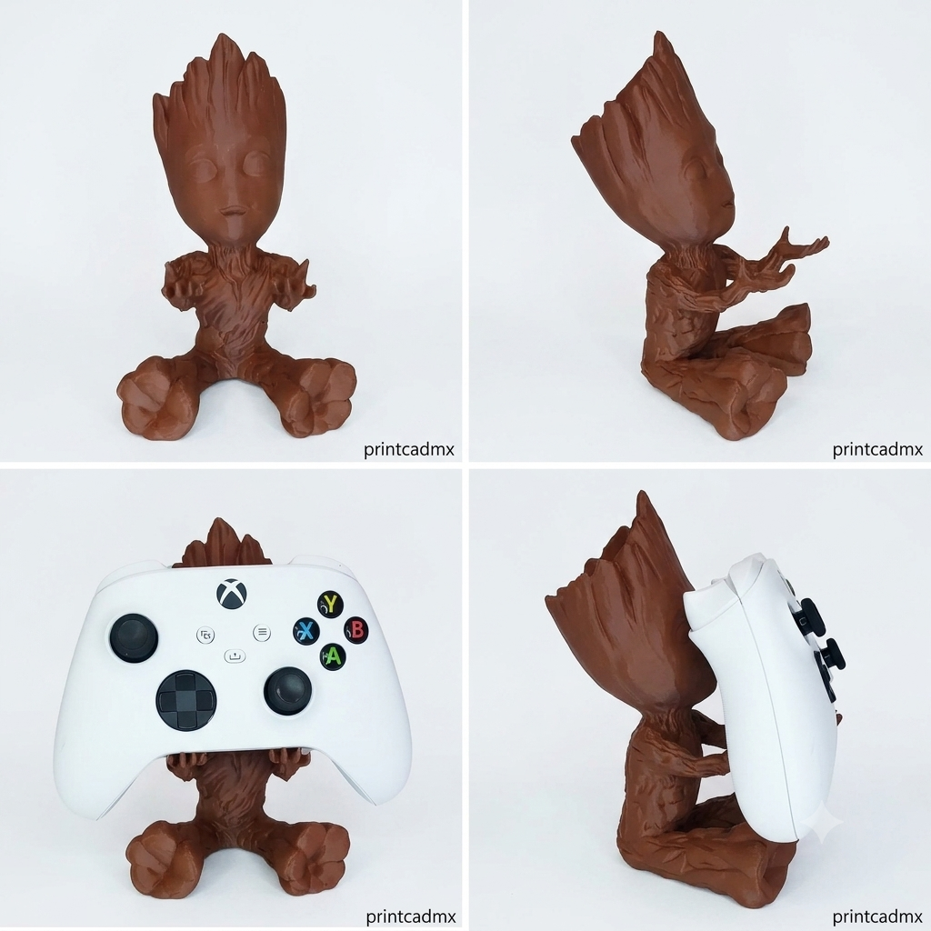 Base Decorativa y Soporte de Control Groot