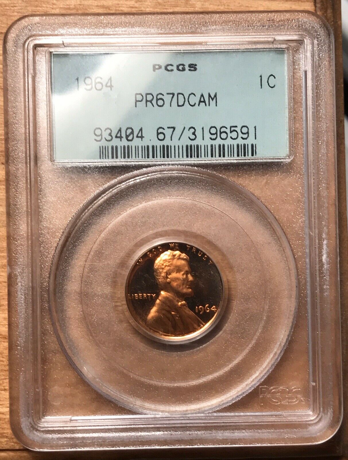 1964 Proof Lincoln Cent PCGS PR67 DCAM Old Green Holder