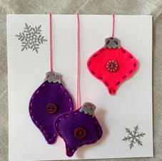 Felt brooch Christmas card
