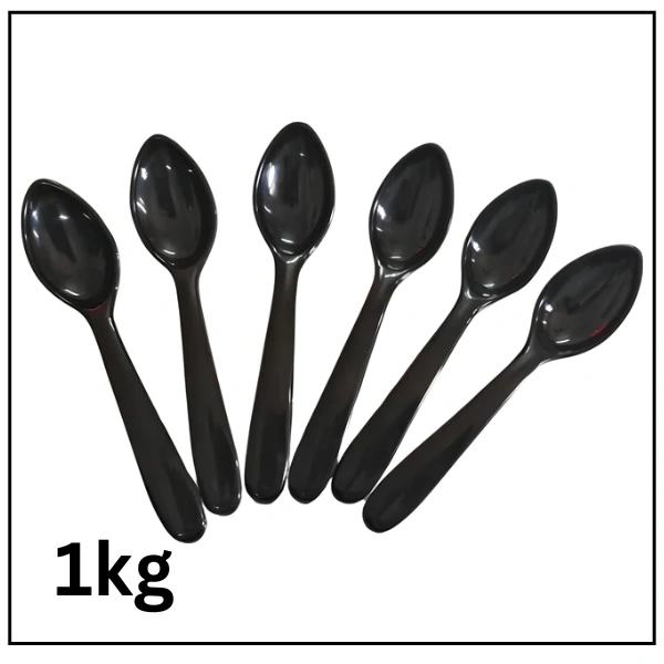 ملاعق بلاستيك سوداء للحلوى – ‎1 كغم‎