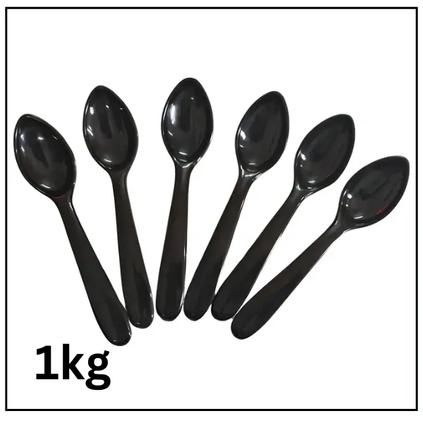 ملاعق بلاستيك سوداء للحلوى – ‎1 كغم‎