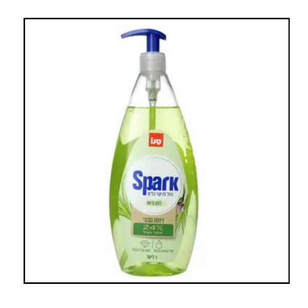 سانو سبارك – سائل جلي  برائحة عشب الليمون مع مضخة 1 ليتر -  تركيز 24%