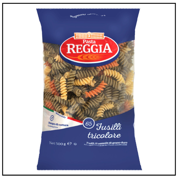 باستا ريجيا  –  فوسيلي ثلاثية الألوان 500 غ  كرتون يحتوي على 24 وحدة    Fusilli Tricolore 