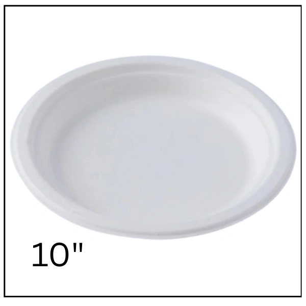 صحن كرتون كبير – 10 انش – كرتونة 500  قطعة 