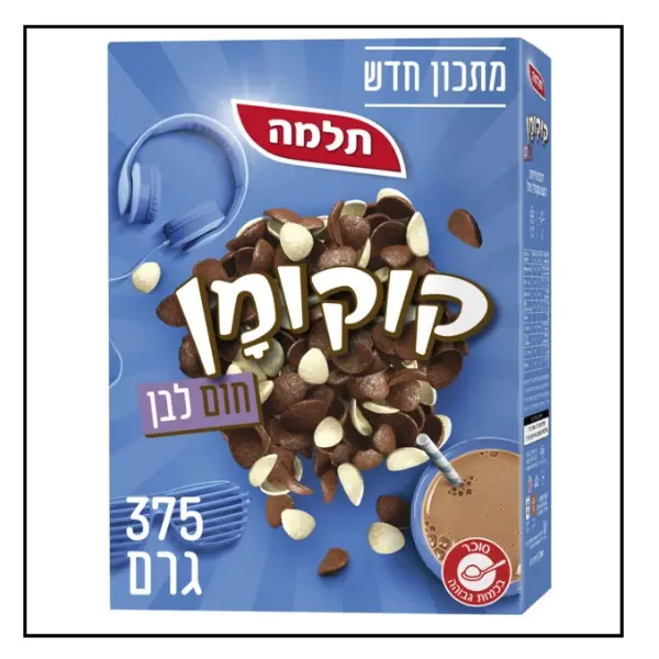 تلما كوكو مان بني وابيض بنكهة الشوكولاتة والفانيليا 375 غم