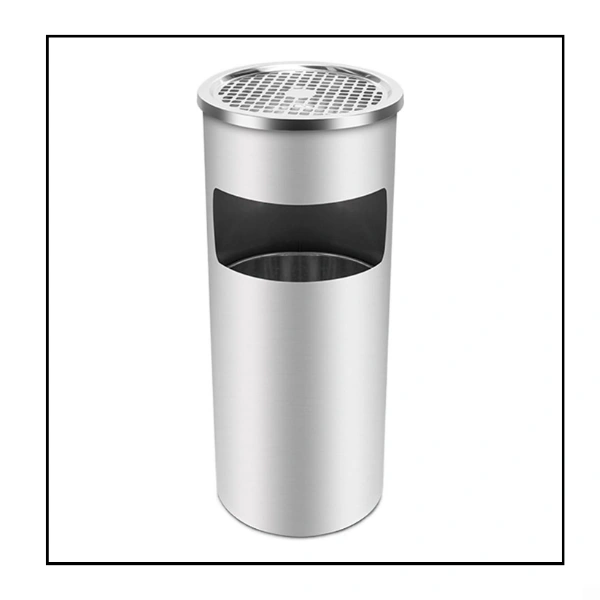 متكة سيلندر ستانلس ستيل – مدورة 24 سم مع فتحة لسطل النفايات 