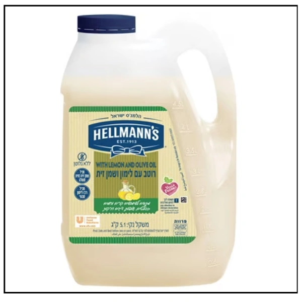 صوص ليمون وزيت الزيتون هيلمانز – جالون 5.1 كغم