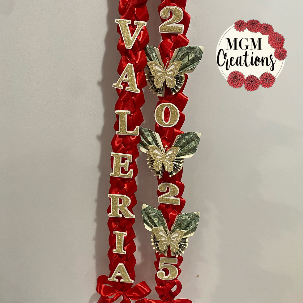 Thumbnail: Ribbon Lei - 3 Money Butterflies