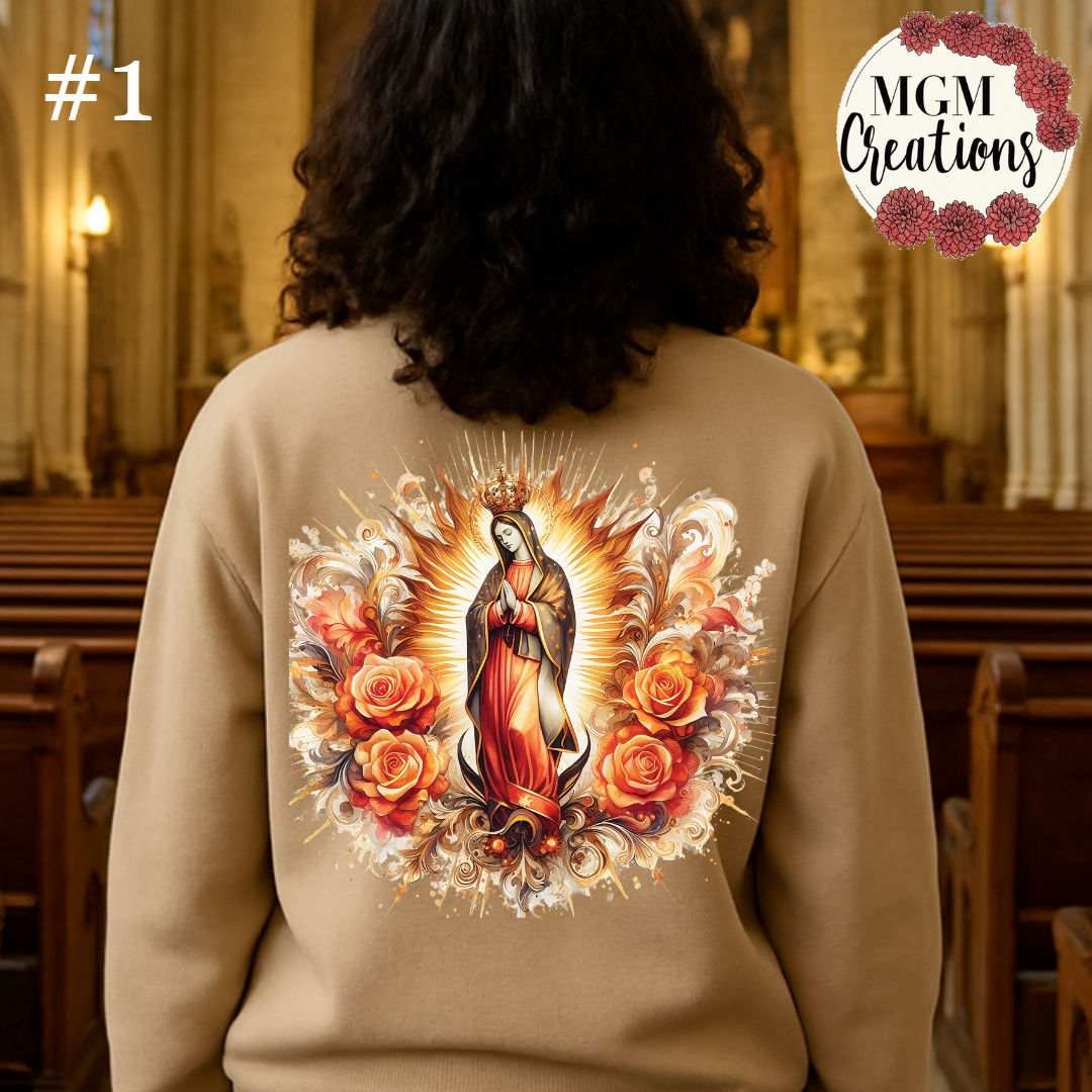 VIRGEN DE GUADALUPE SWEATSHIRT (TAN)