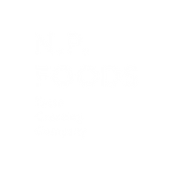 NPFOODS logo inverted white ver