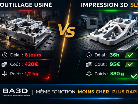 Outillage de production en impression 3D SLS :pourquoi votre ligne s'est arrêtée à cause d'un gabarit à 420 €