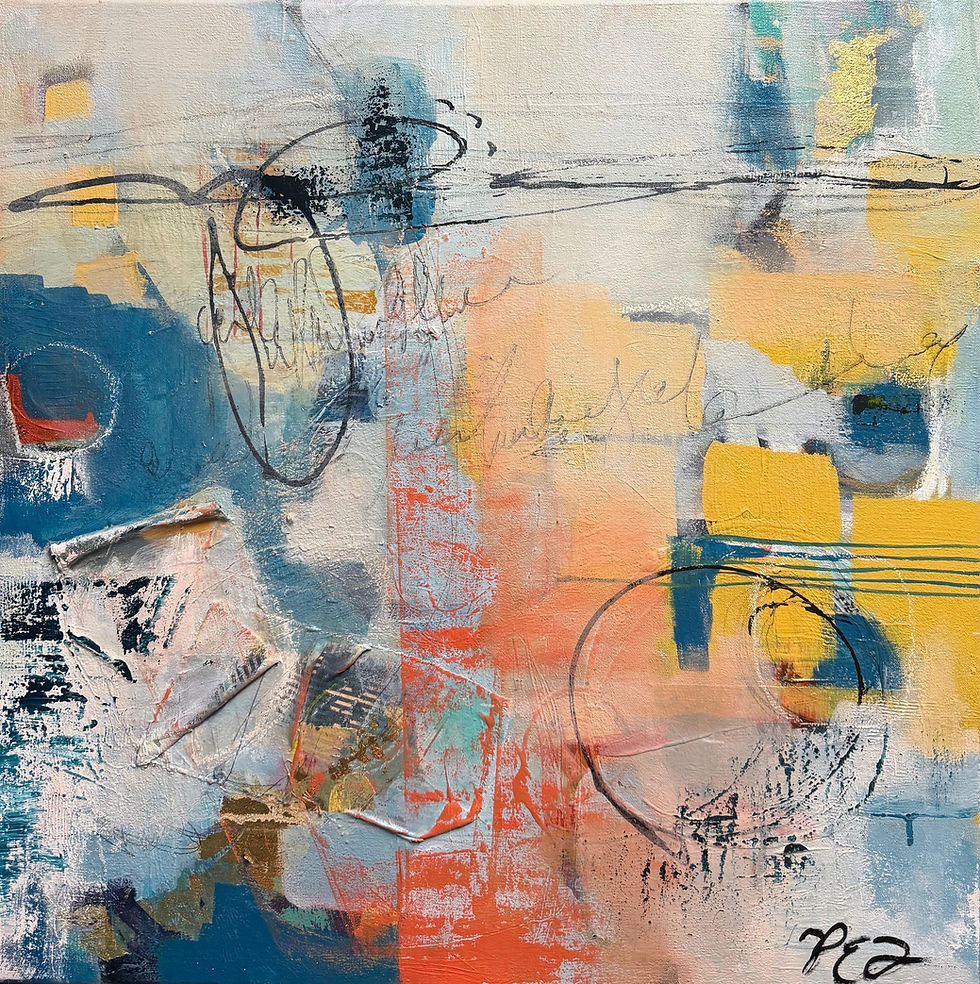 Thumbnail: The Correspondent inspired Original Abstract Mixed Media Painting.