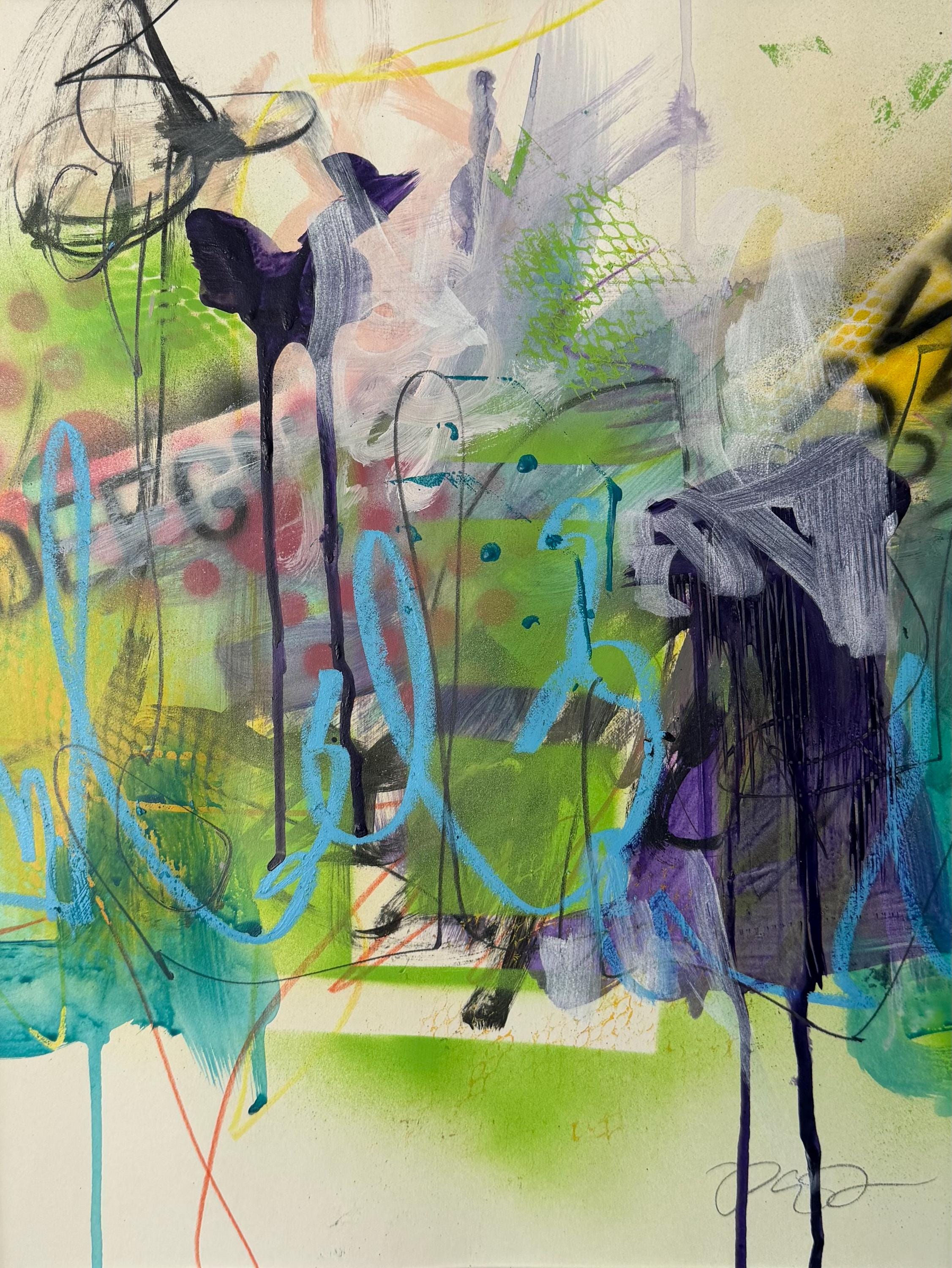Whirlwind II. Original acrylic painting on paper.