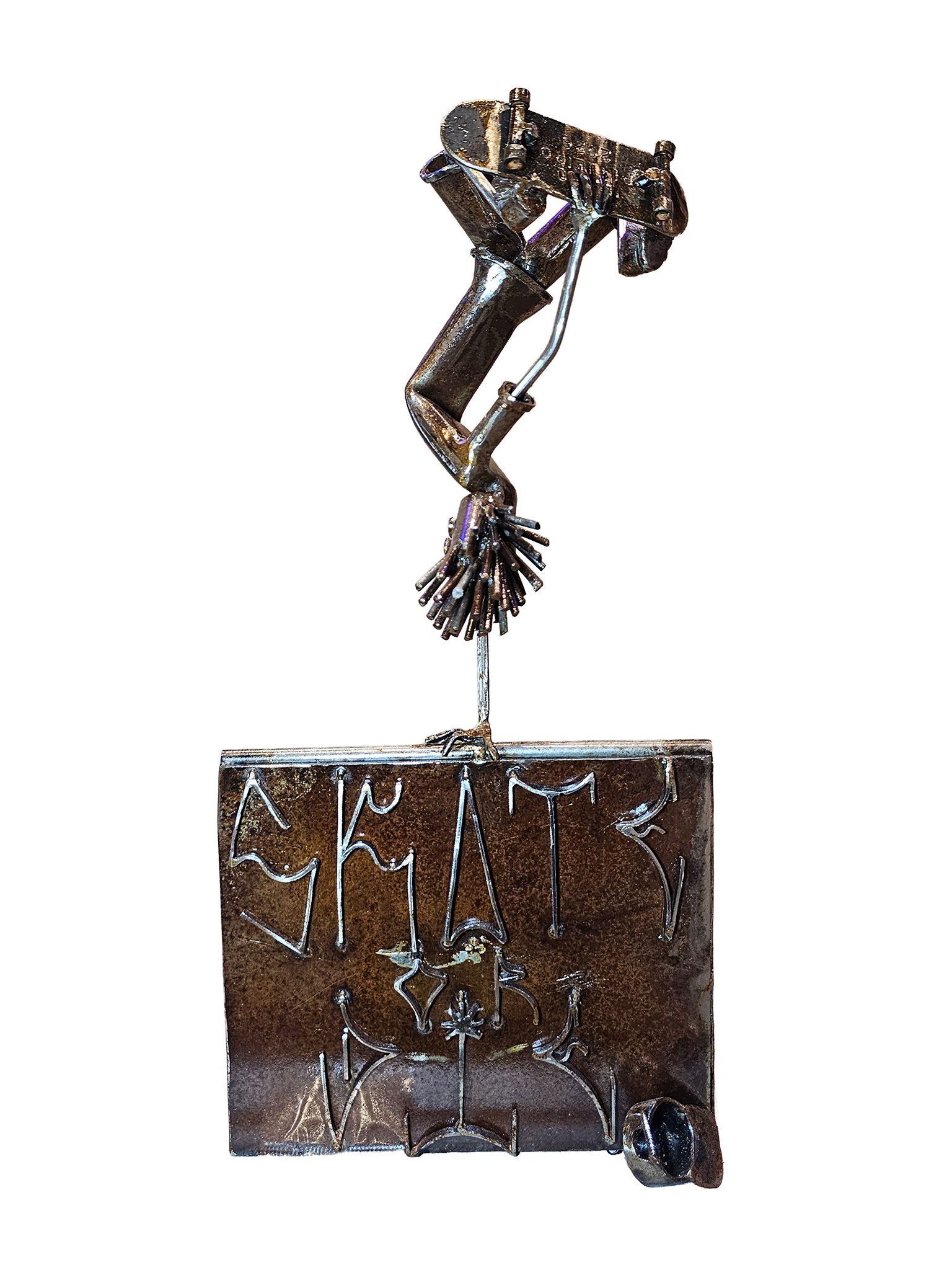 Escultura Skatista na borda- Marco Pinheiro