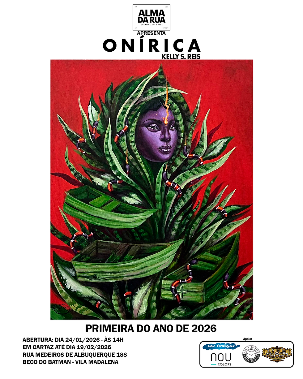 Banner Oficial da Exposição "Onírica" da artista Kelly S. Reis