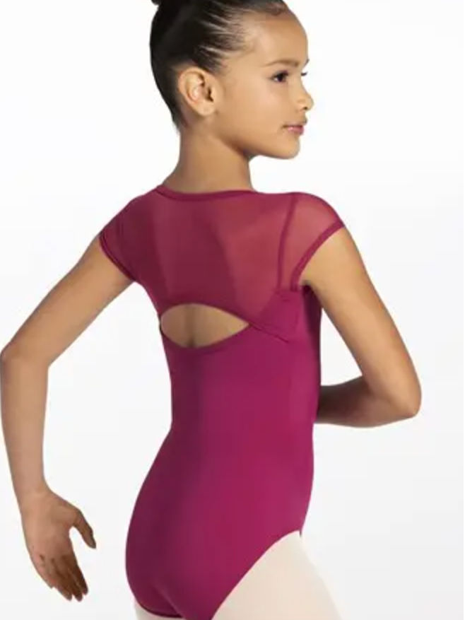 Thumbnail: Mesh Cap Sleeve Leotard