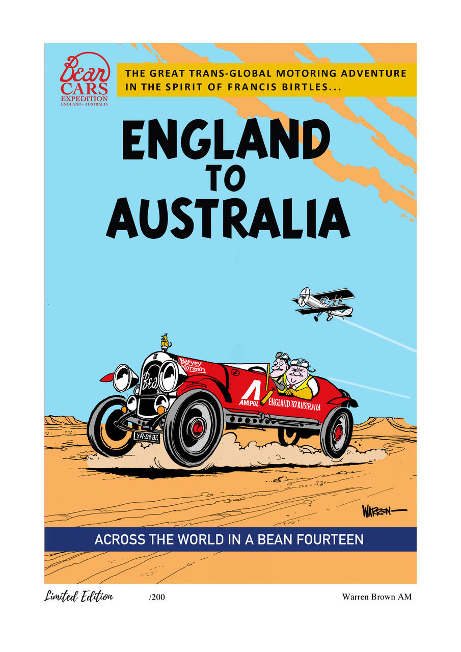 Limited Edition England to Australia Print