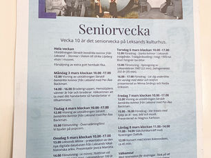 Schema över Seniorvecka hos Leksands Kulturhus