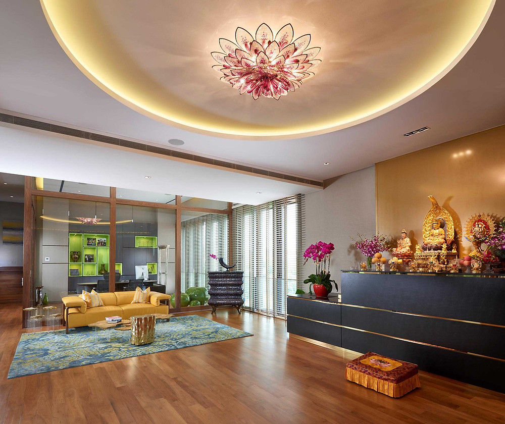 Chestnut Crescent - Prayer room - Best Landed Property - Cove light - Best Interior Design Singapore - Designworx Interior Consultant