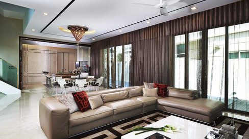 landed house_jalan kemuning, designworx, interior design, living area, dining area