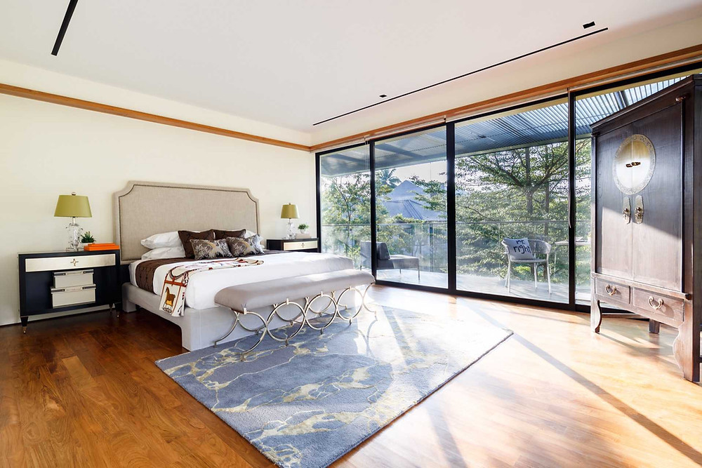 natural light, windows, balcony, master room, urban living, good class bungalow, designworx, biophilic interior design