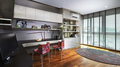 landed house_jalan kemuning , designworx, interior design, study area