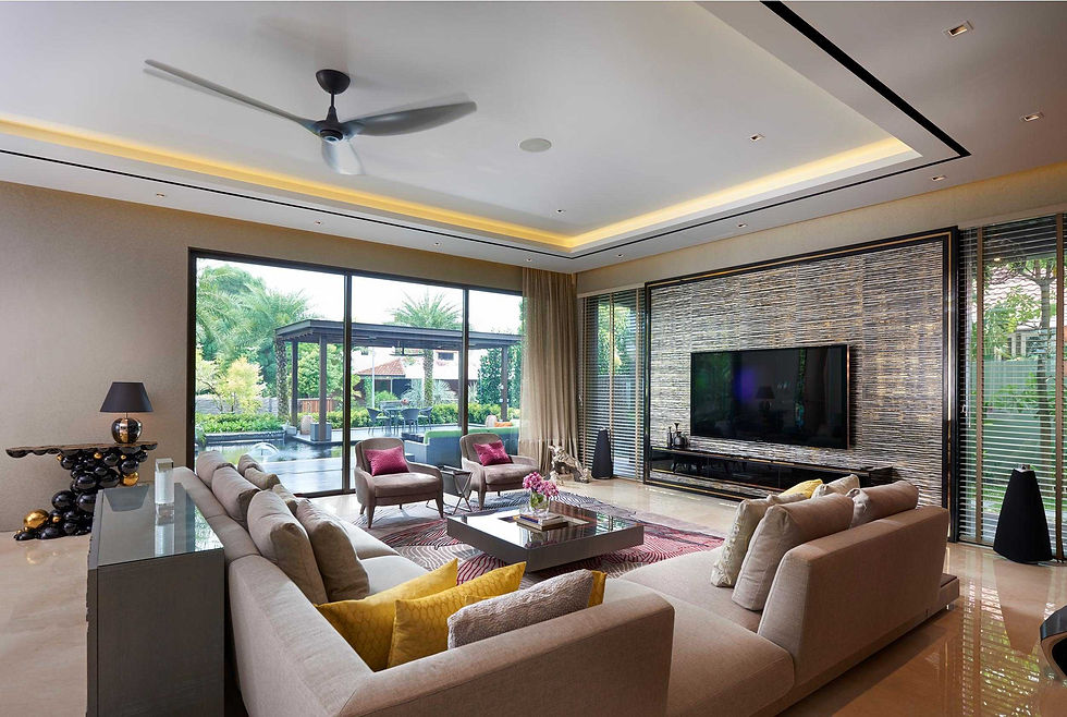 Luxury Interior Design l Landed House l Living Interior l Resort-Themed Bungalow l Chestnut Crescent