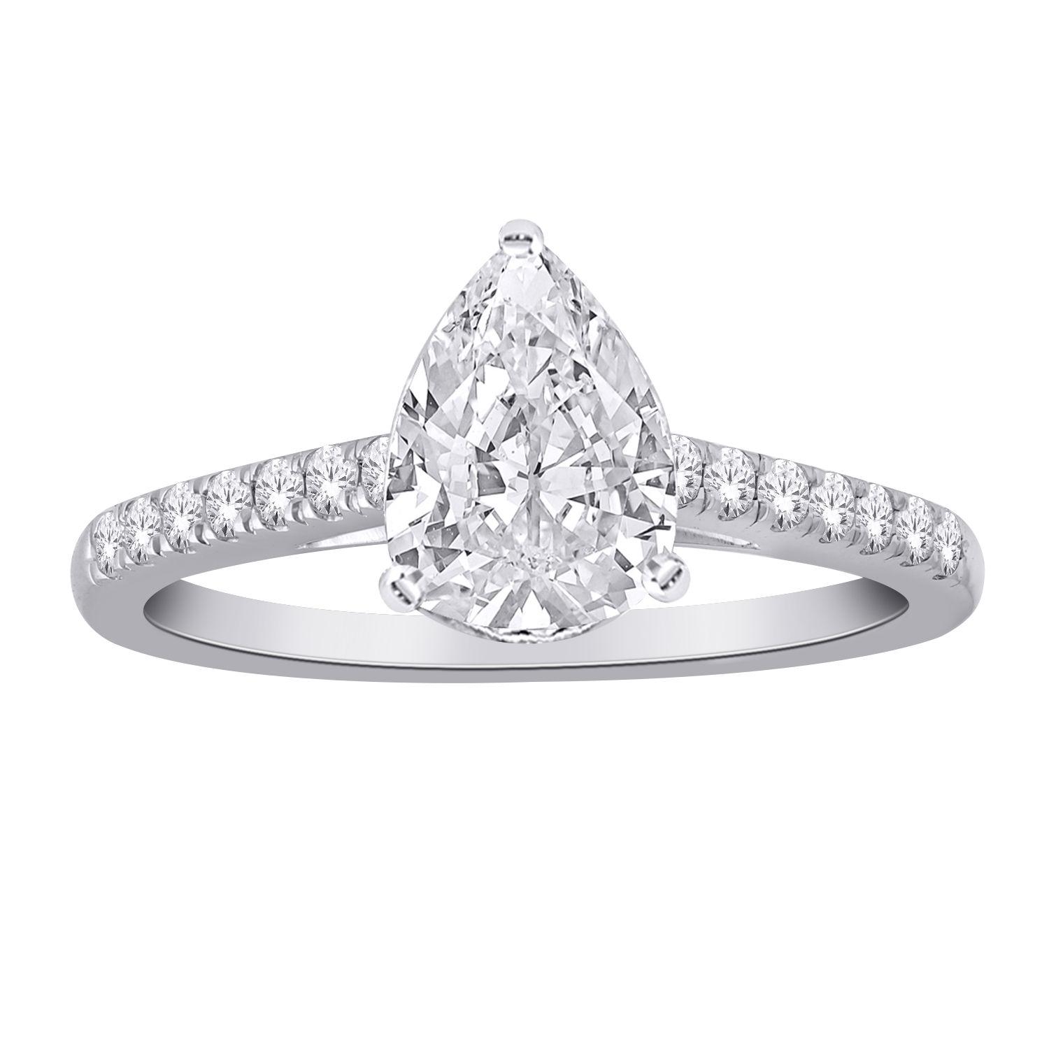 Anillo de Compromiso con Diamante cultivado en Laboratorio 14K  3.30CT