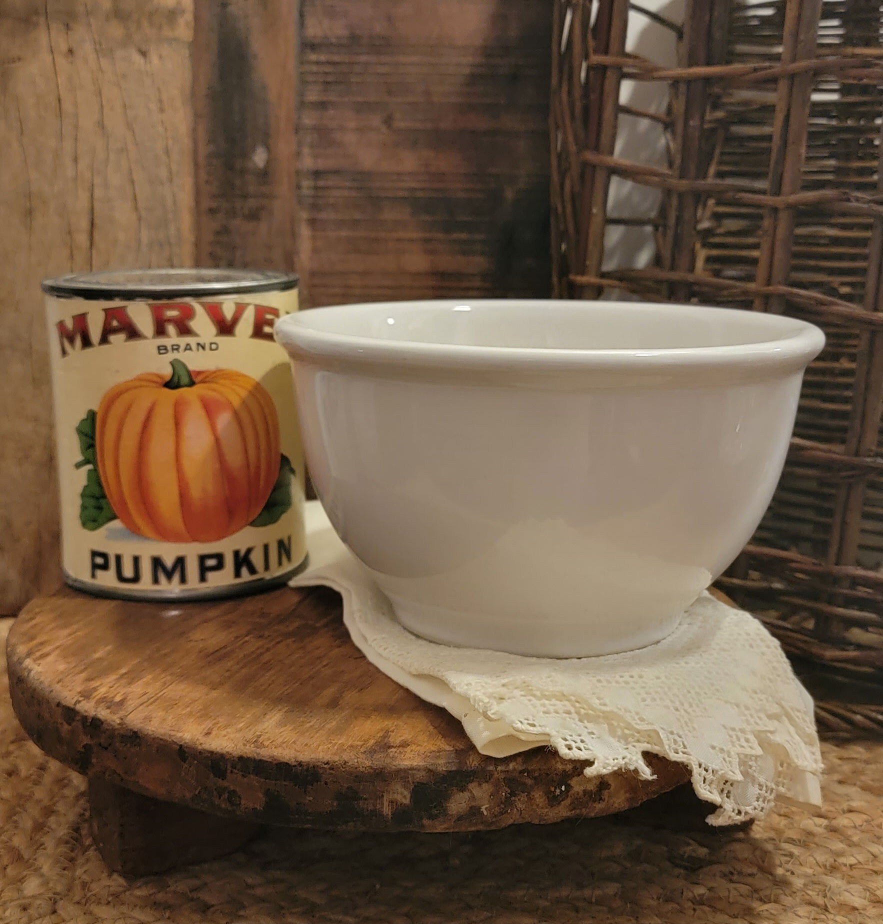 Charming Vintage Ironstone Mixing Bowl
