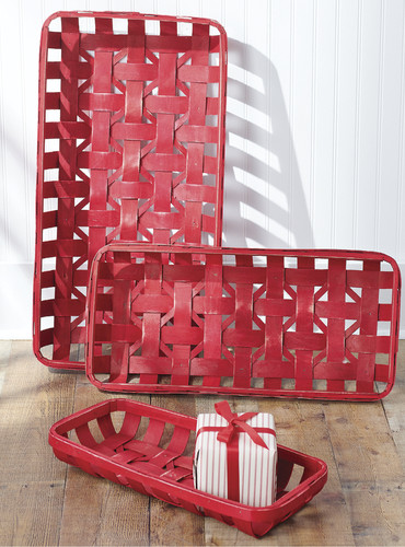 red tobacco basket Red Tobacco Baskets