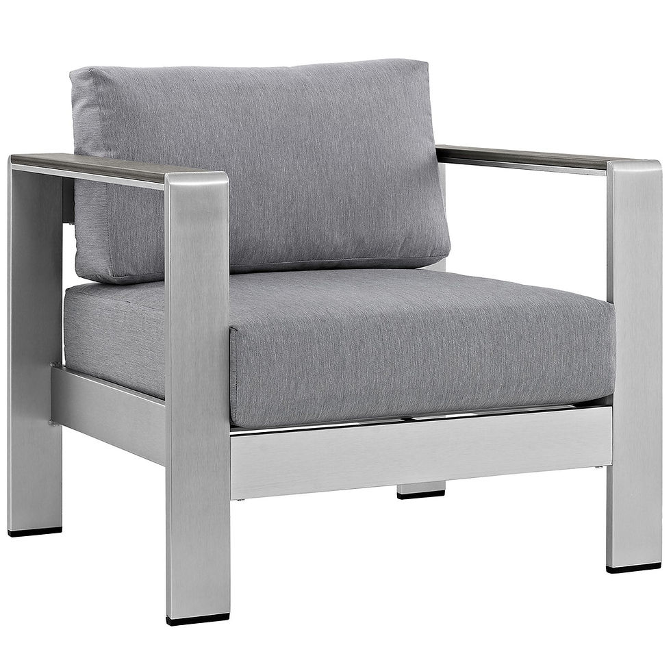 Thumbnail: 4 Piece Outdoor Patio Aluminum Sectional Sofa Set